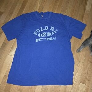 VINTAGE POLO RALPH LAUREN VARSITY SIZE 2XL Blue Great FIND!
